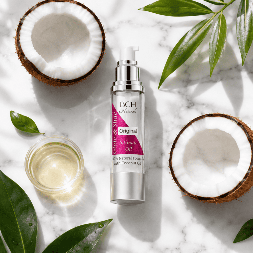 Coconut Pleasure Oil made of blend of coconut Oils