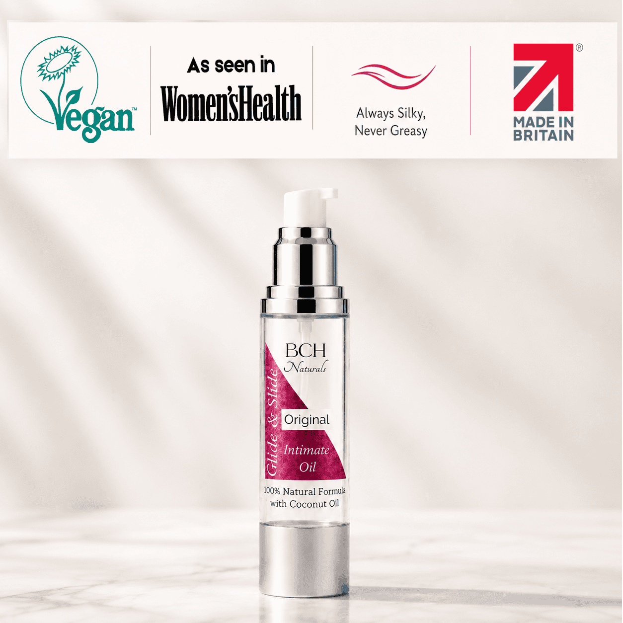 As featured in women's health magazine, members of Made in Britain and Vegan Society Certified
