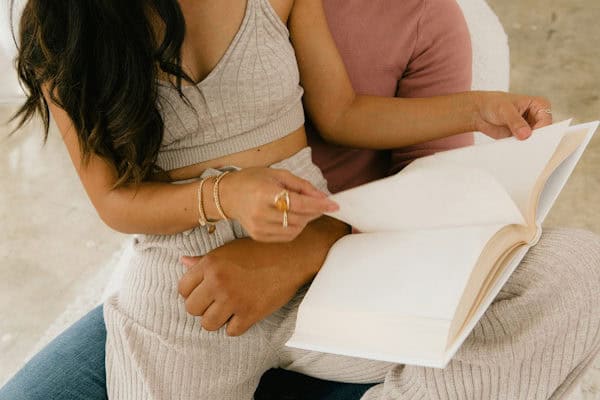 Couple embracing