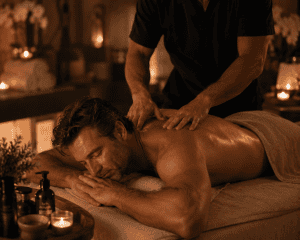 Massage with intimate oils