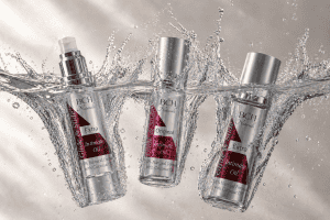 Original Glide & Slide & Extra Pleasure Oils splashing in intimate Oil