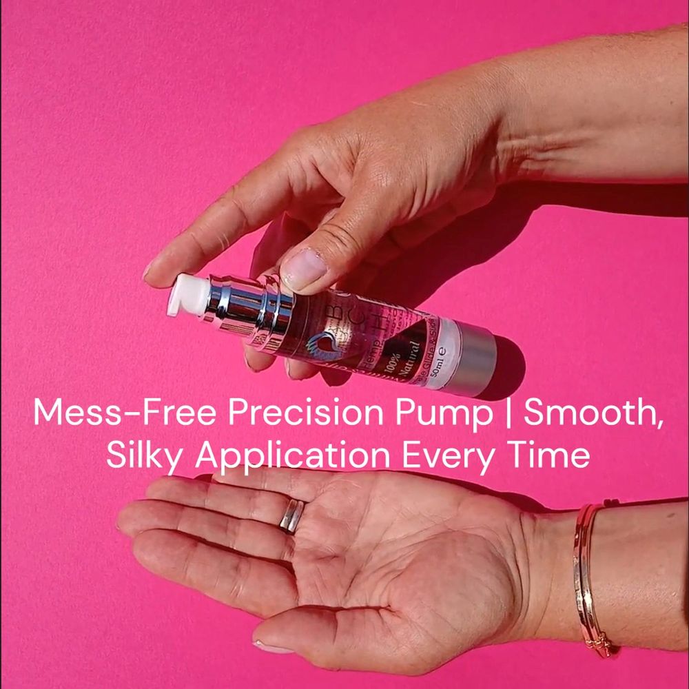 Applying BCH Naturals’ Glide & Slide coconut oil-based lube with a precision pump — clean, natural, mess-free.