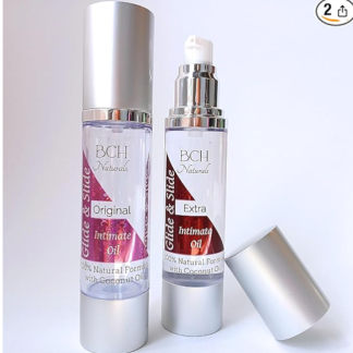 The Duo Glide& Slide Coconut Oil and Glide & Slide Extra together in a two pack
