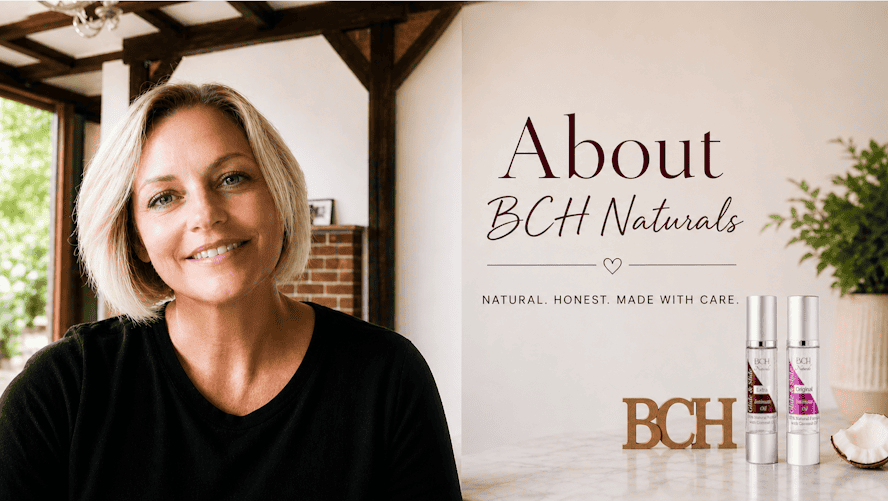 Amanda co founder at home with natural intimate oil massage oil Coconut oil lubricants
